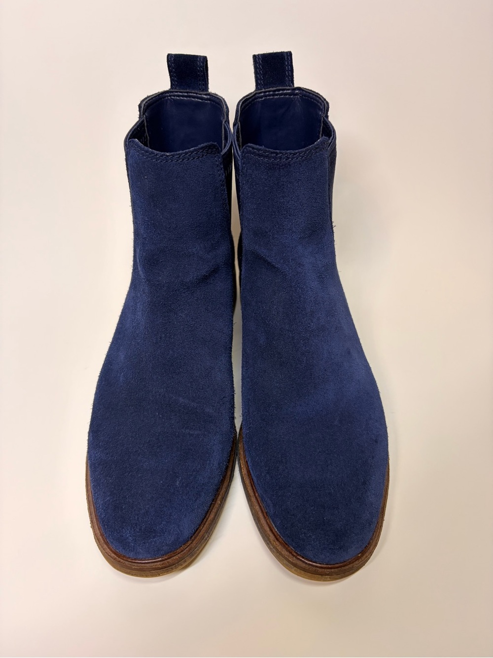 Clarks Clarkdale Arlo Chelsea Boots Women 8.5 M Navy Suede Leather 26145115